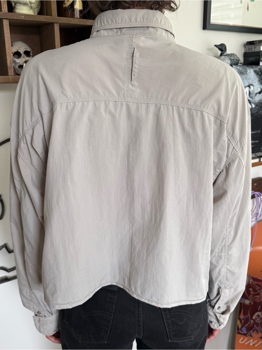 Vintage 90s 2000s Cropped The North Face Nylon Button Down Shirt ~ Size XL - Picture 5 of 9